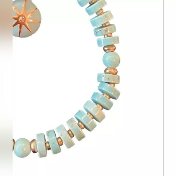 Chico’s Turquoise Agate Drop Off Stretch Bracelet NWT - Picture 2 of 4